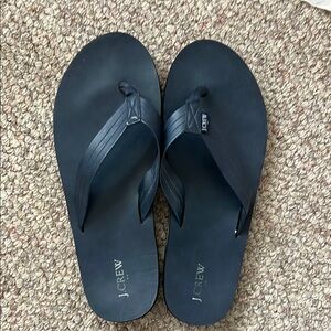 J. Crew Black Mens Rubber Flip-Flops